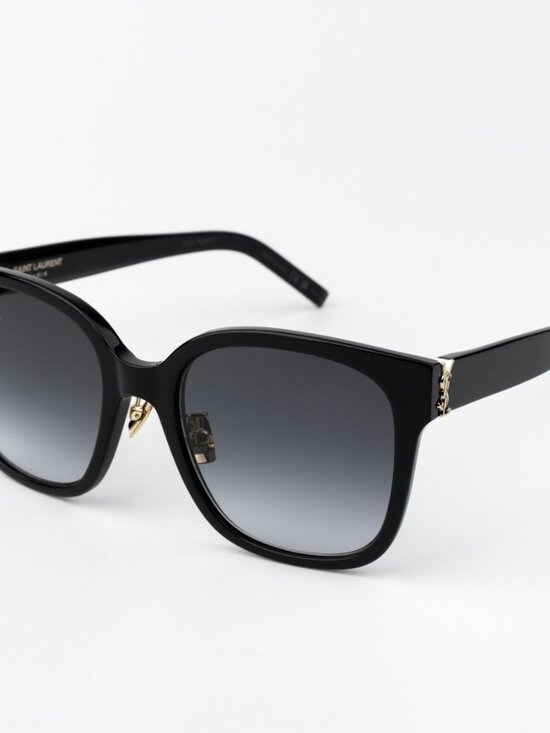 NEW Saint Laurent SLM105/F 002 Black Grey Gradient Square Unisex Sunglasses main image 9